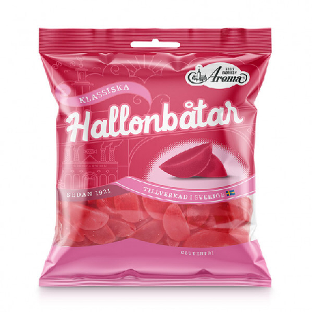 Aroma Hallonbåtar 125g