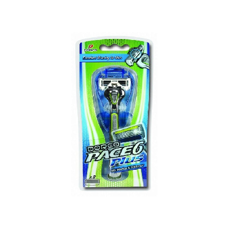 Dorco Pace 6 Plus, hyvel + 2 blad